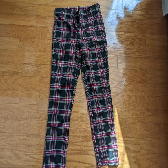 Plaid stretchy pants - Picture 3 of 4